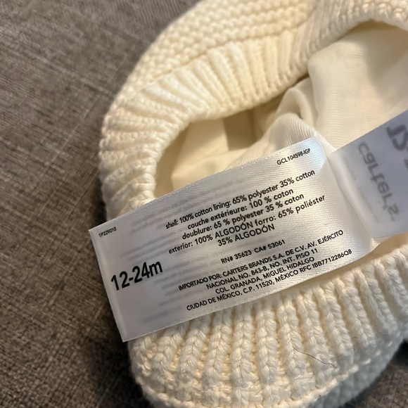 NWT Carter’s brand rabbit bunny beanie hat, 12-24 months. Cute for Easter. - Picture 4 of 6